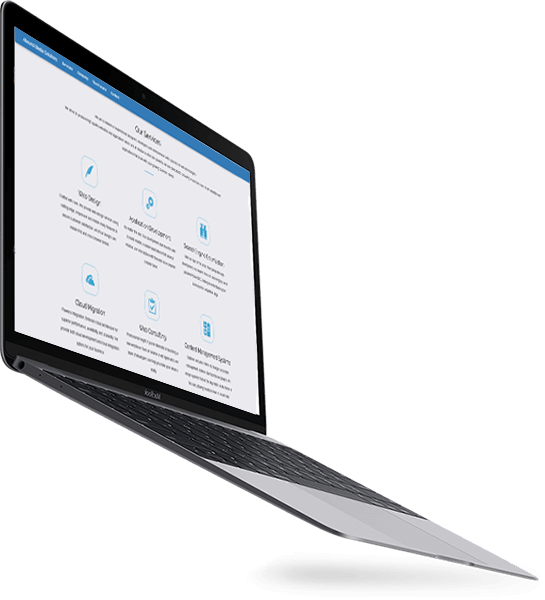 mac laptop with responsive website design